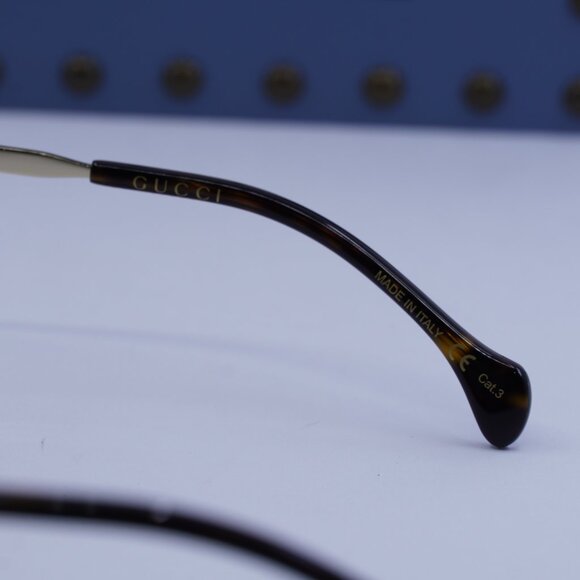 Gucci GG1104S 002 Aviator Sunglasses – Gold/Brown - Picture 8 of 11